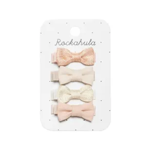Alligator Clip Set | Mini Bow Set- Flora Linen | Rockahula Kids