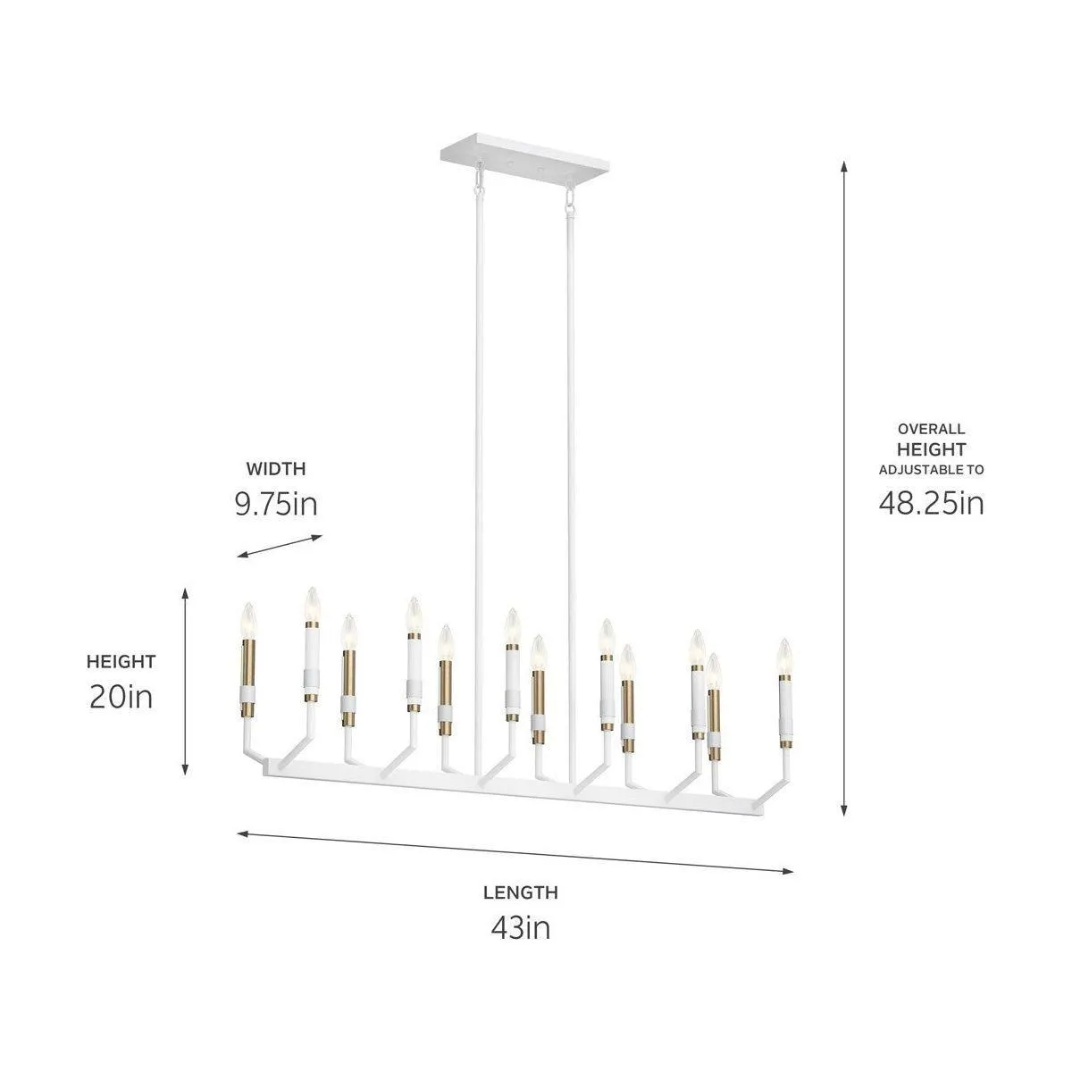 Armand 42.75" 12-Light Linear Suspension
