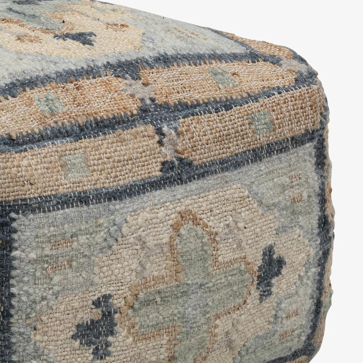 Aztec Footstool Teal