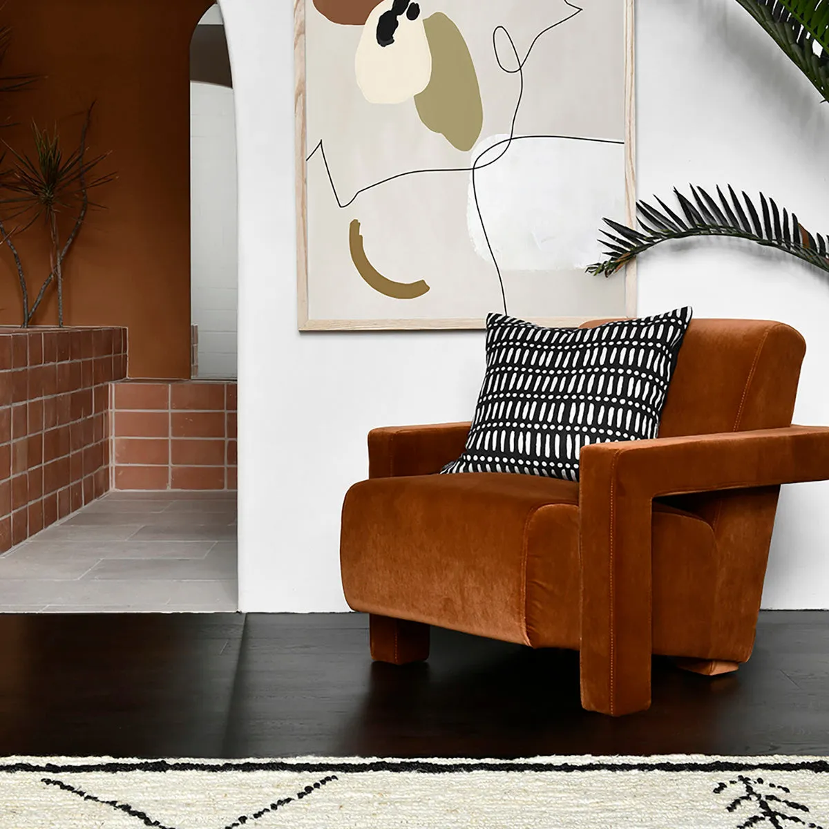 Blaise Velvet Armchair