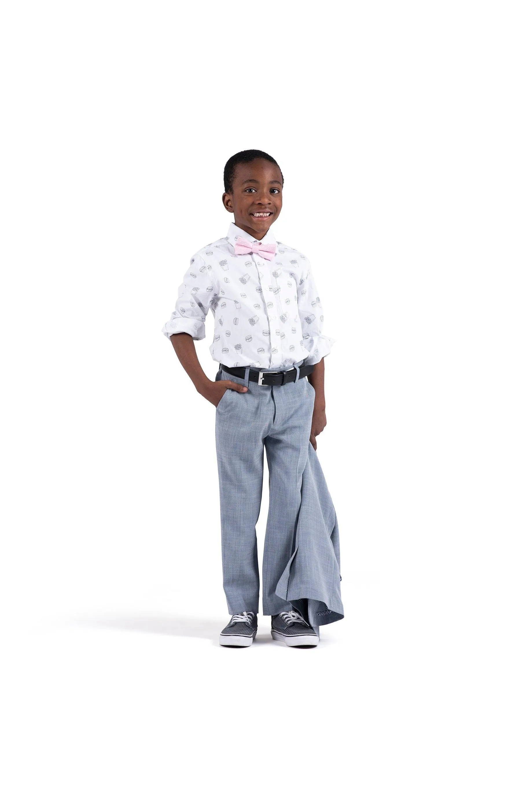 Boys Tops | Burgers and Fries Standard Dress Shirt | Appaman