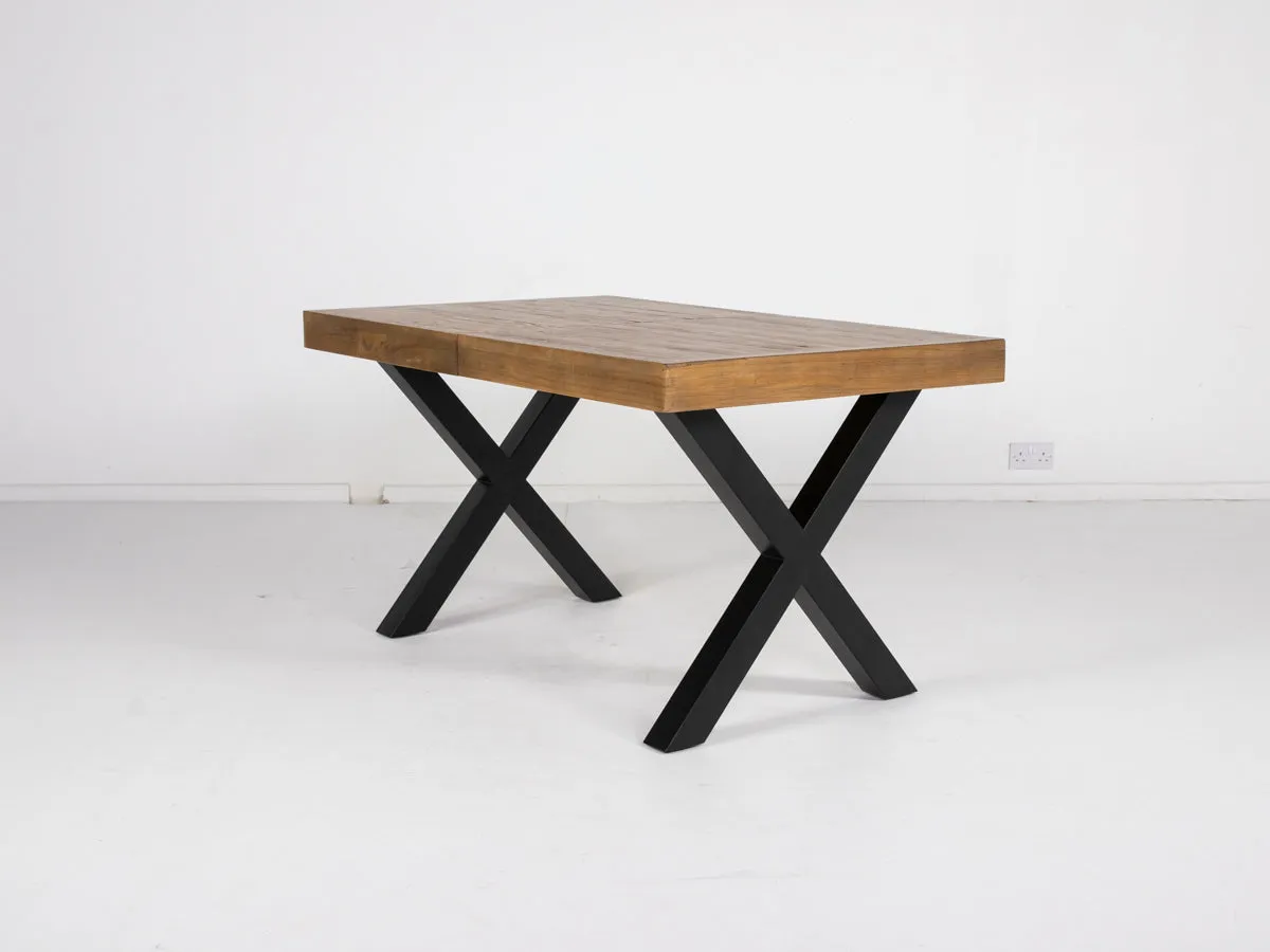 Brooklyn Light Extendable Cross Leg Dining Table (140cm - 180cm) & Bogart Dining Chairs