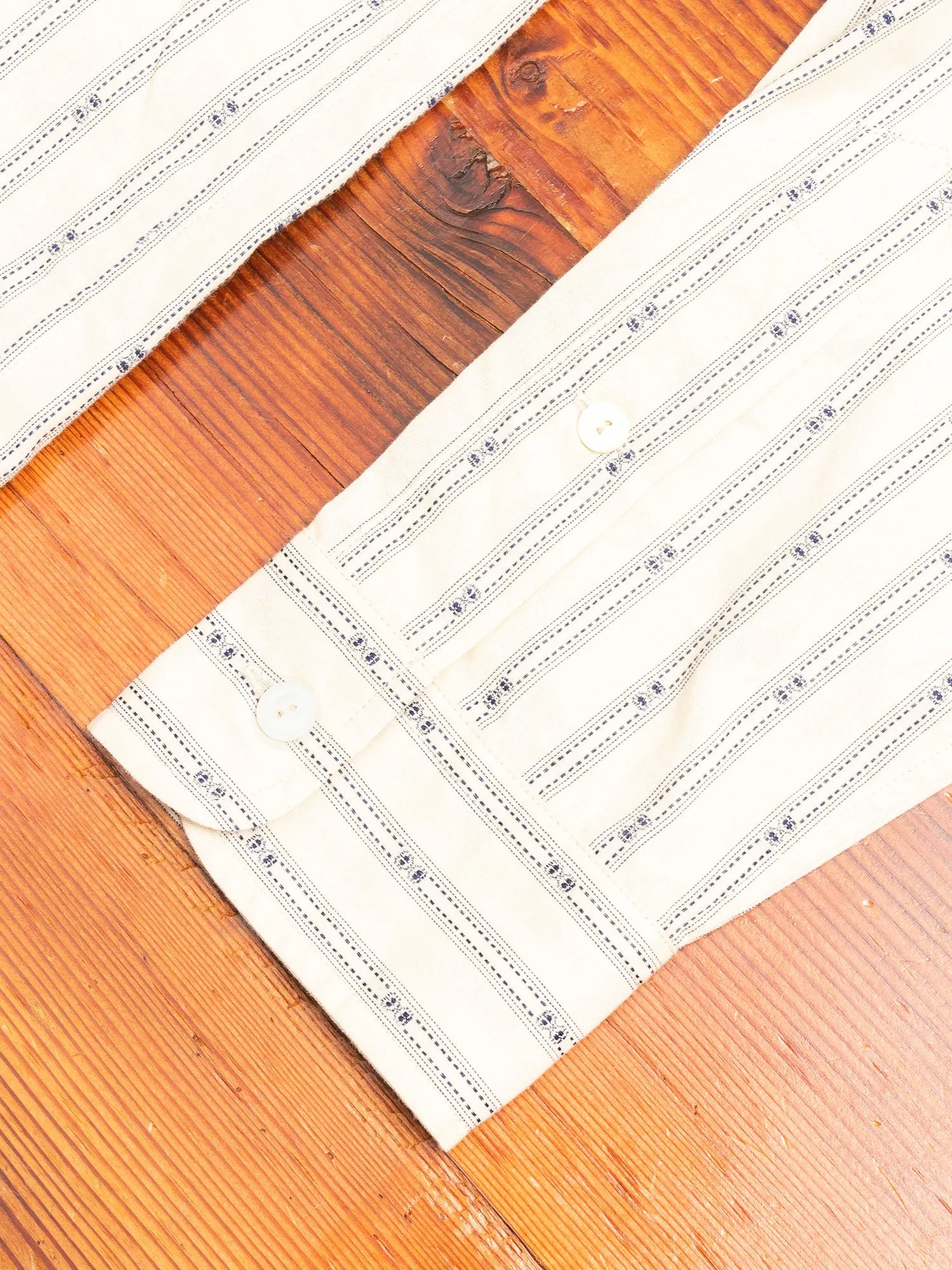 Dobby Stripe Work Shirt in Natural