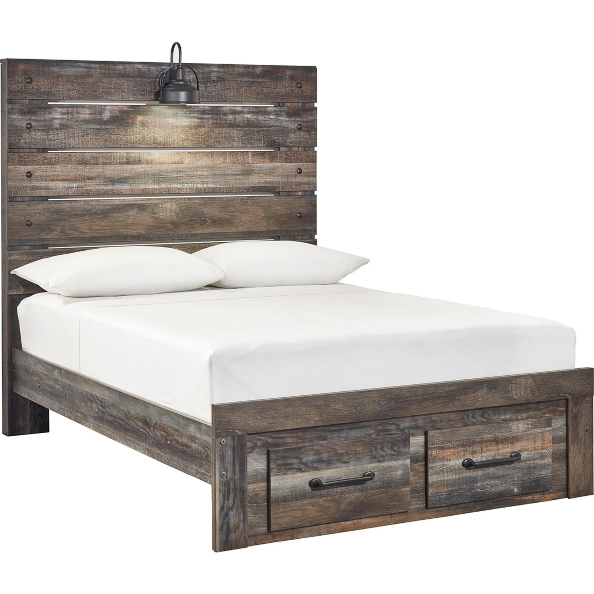 Drystan Full Panel Bed with Footboard Storage