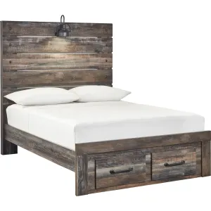 Drystan Full Panel Bed with Footboard Storage
