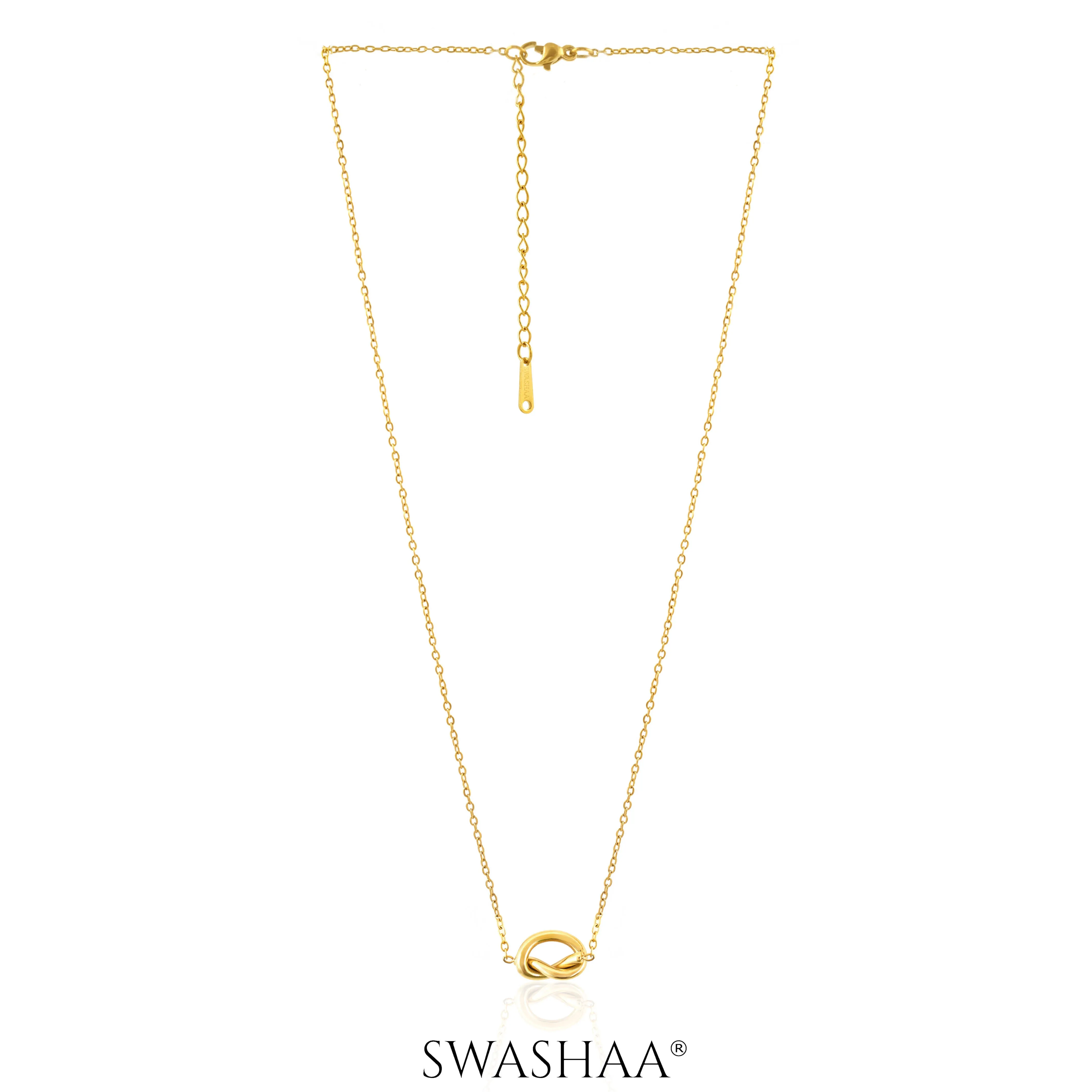 Gala Knot 18K Gold Plated Necklace