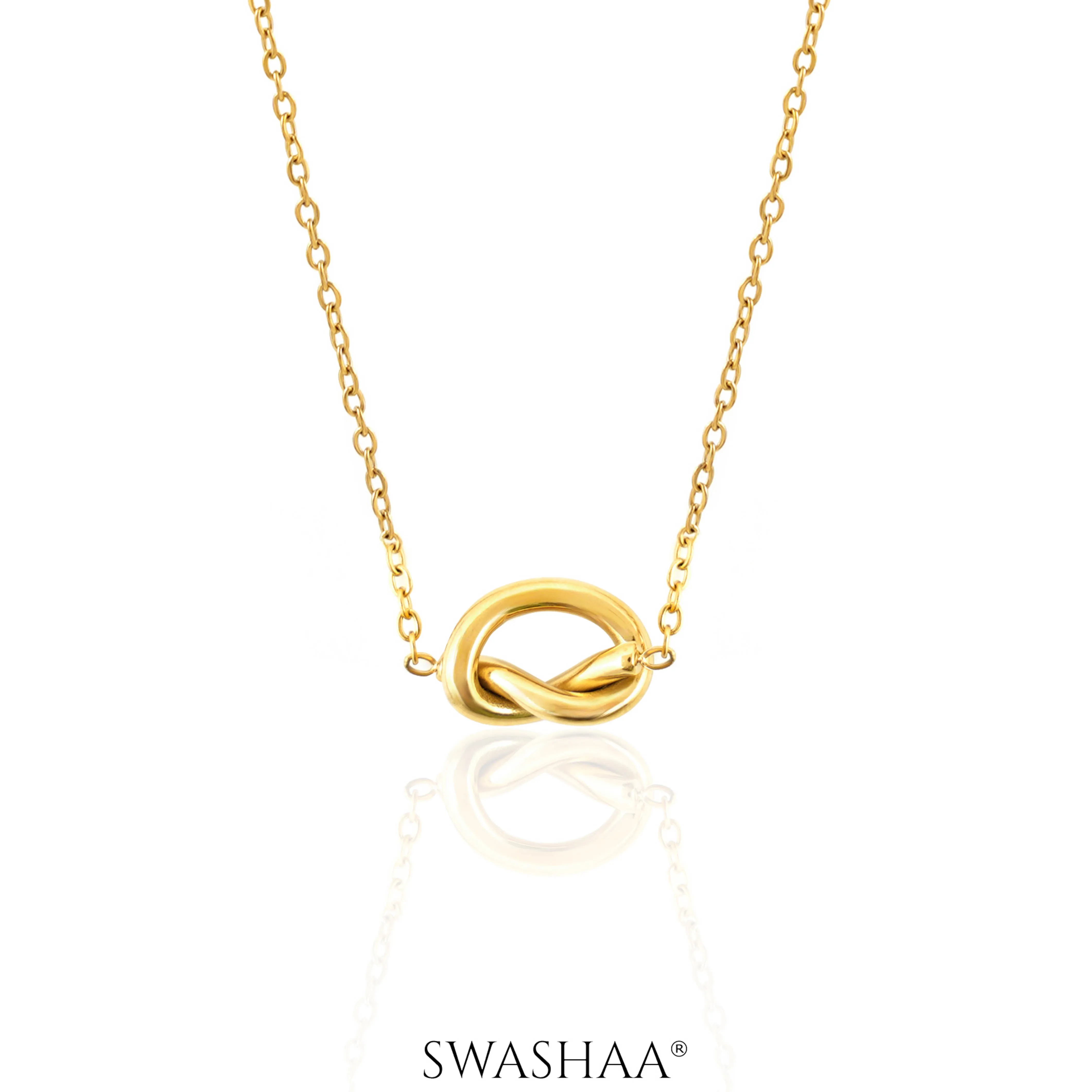 Gala Knot 18K Gold Plated Necklace