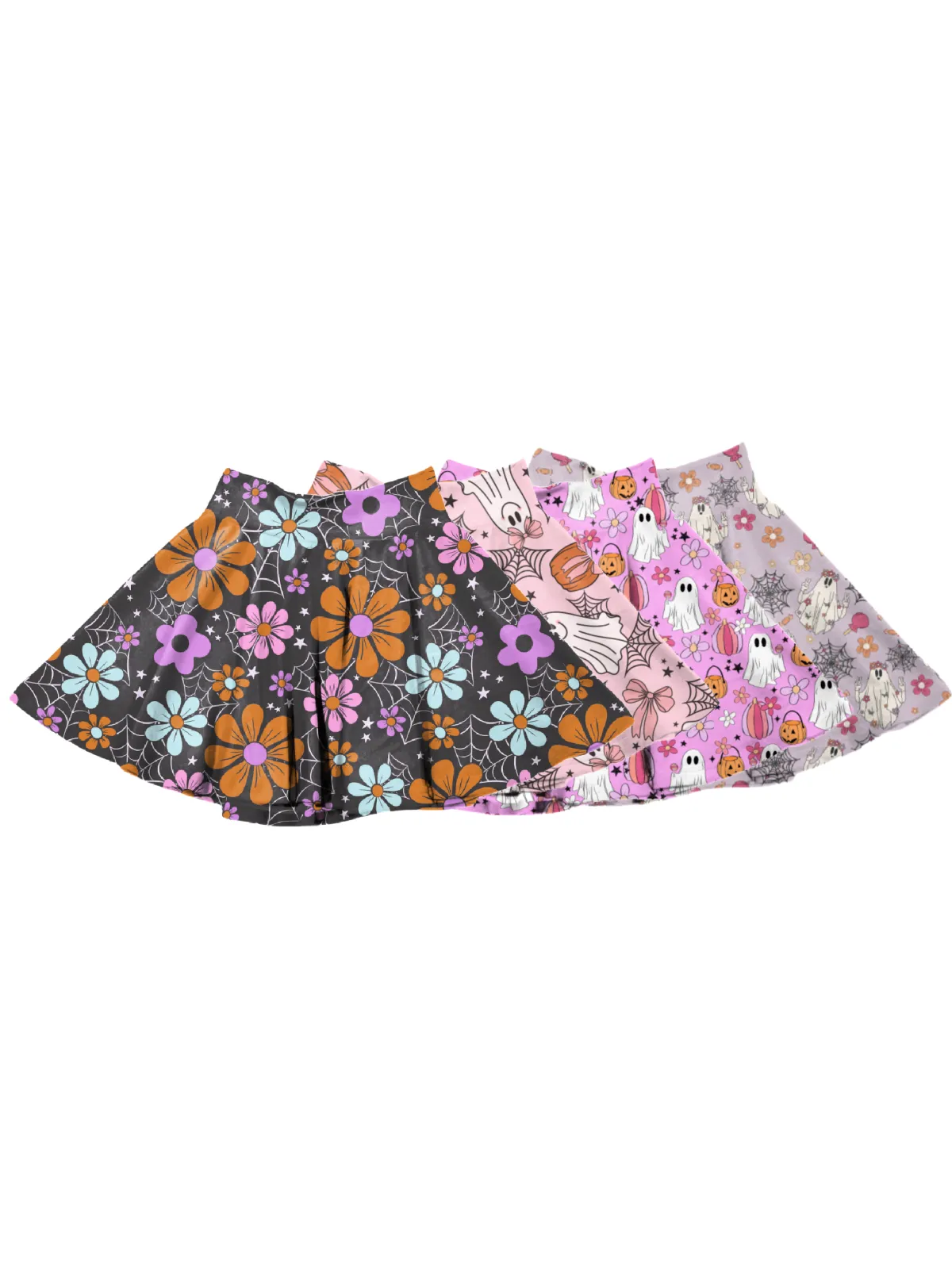 Girls Halloween Skater Skirts - Spooky Cute