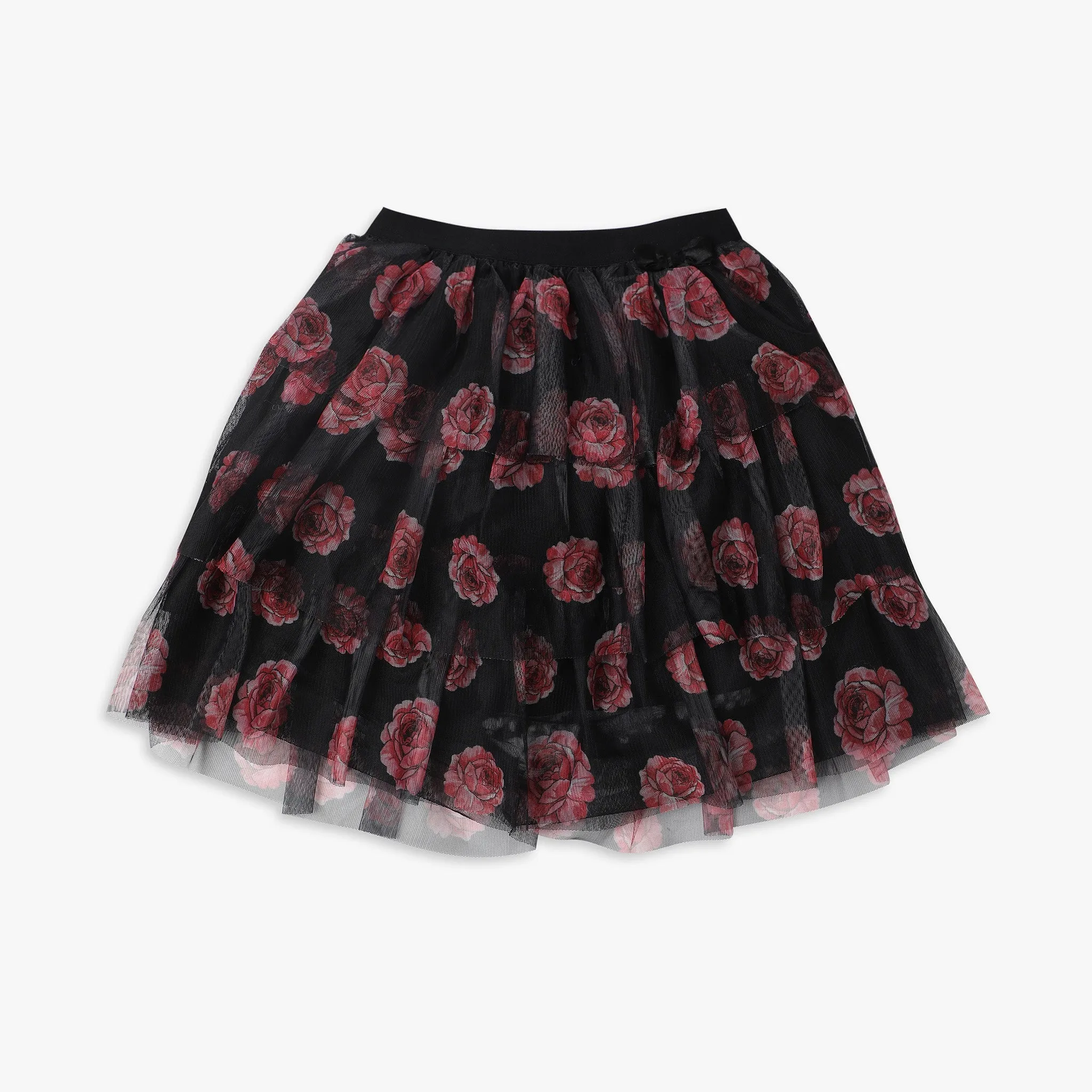 Girl's Regular Fit Printed Mid Rise Skirt