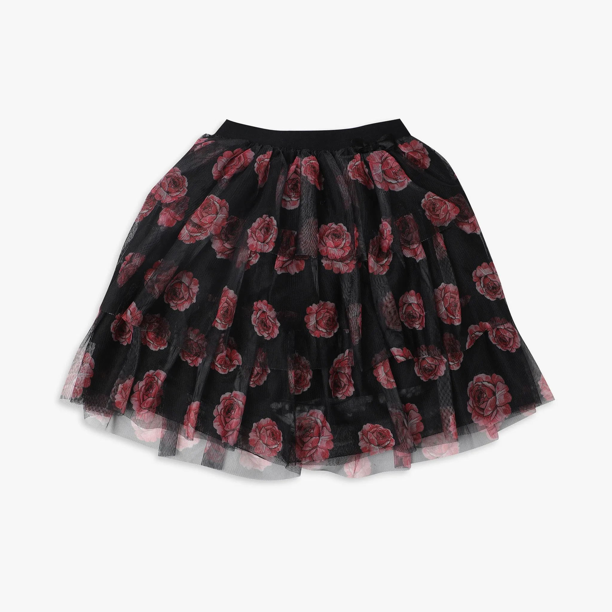 Girl's Regular Fit Printed Mid Rise Skirt