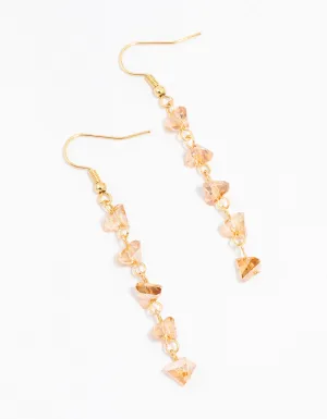 Gold Strand Drop Earrings