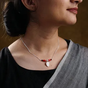 Handmade Silver Saaj Motif Mangalsutra : नारळ (Naral)