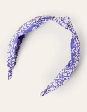 Knotted Headband-Bluebell, Passion Bloom