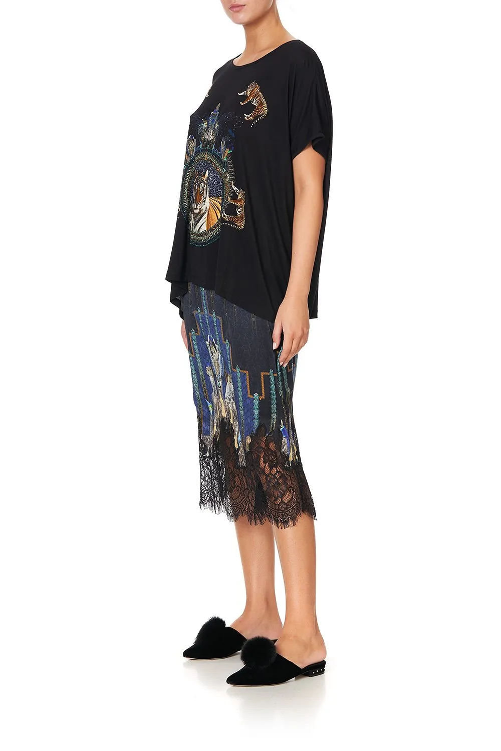 LOOSE FIT ROUND NECK TEE DRIPPING IN DECO