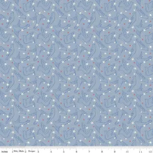 Merry & Bright by Liberty Fabrics - Dove Star B - (half yard)