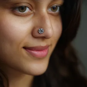 Mogra Nose pin (Jasmine motif)