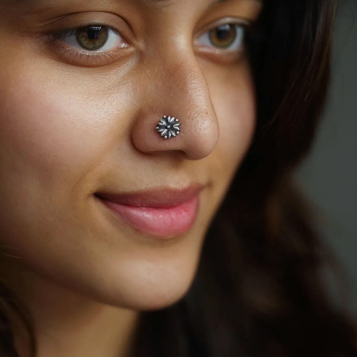 Mogra Nose pin (Jasmine motif)