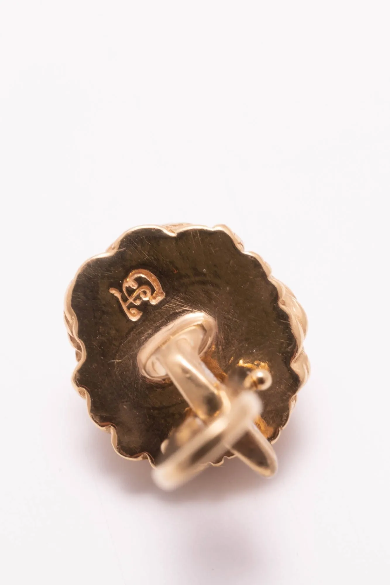 Monkey Fist Knot Yellow Gold Vermeil Shirt Studs