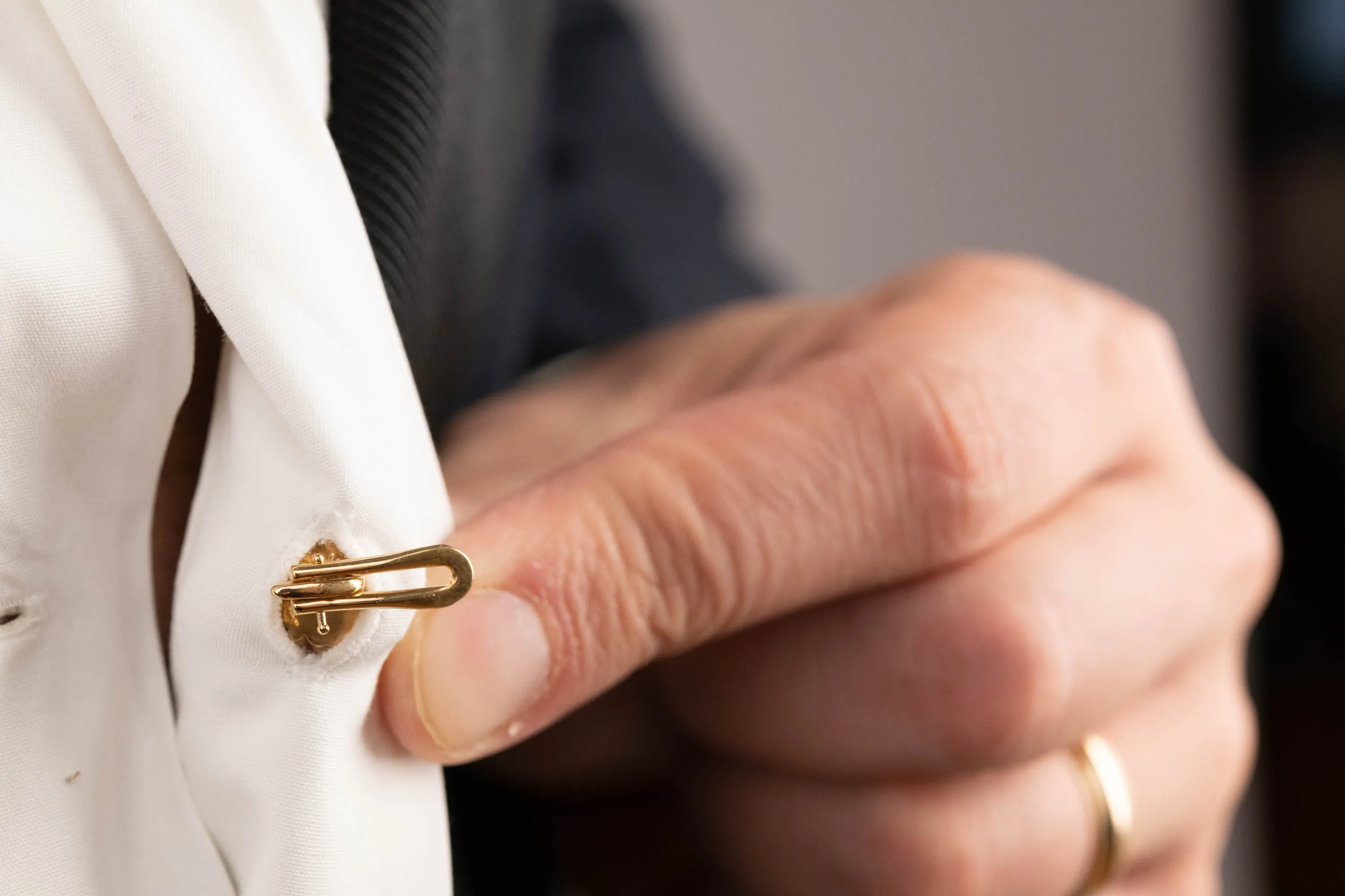 Monkey Fist Knot Yellow Gold Vermeil Shirt Studs