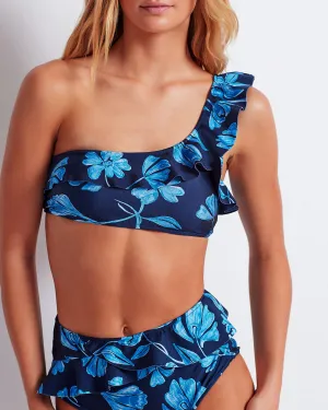 Nightflower One Shoulder Bikini Top