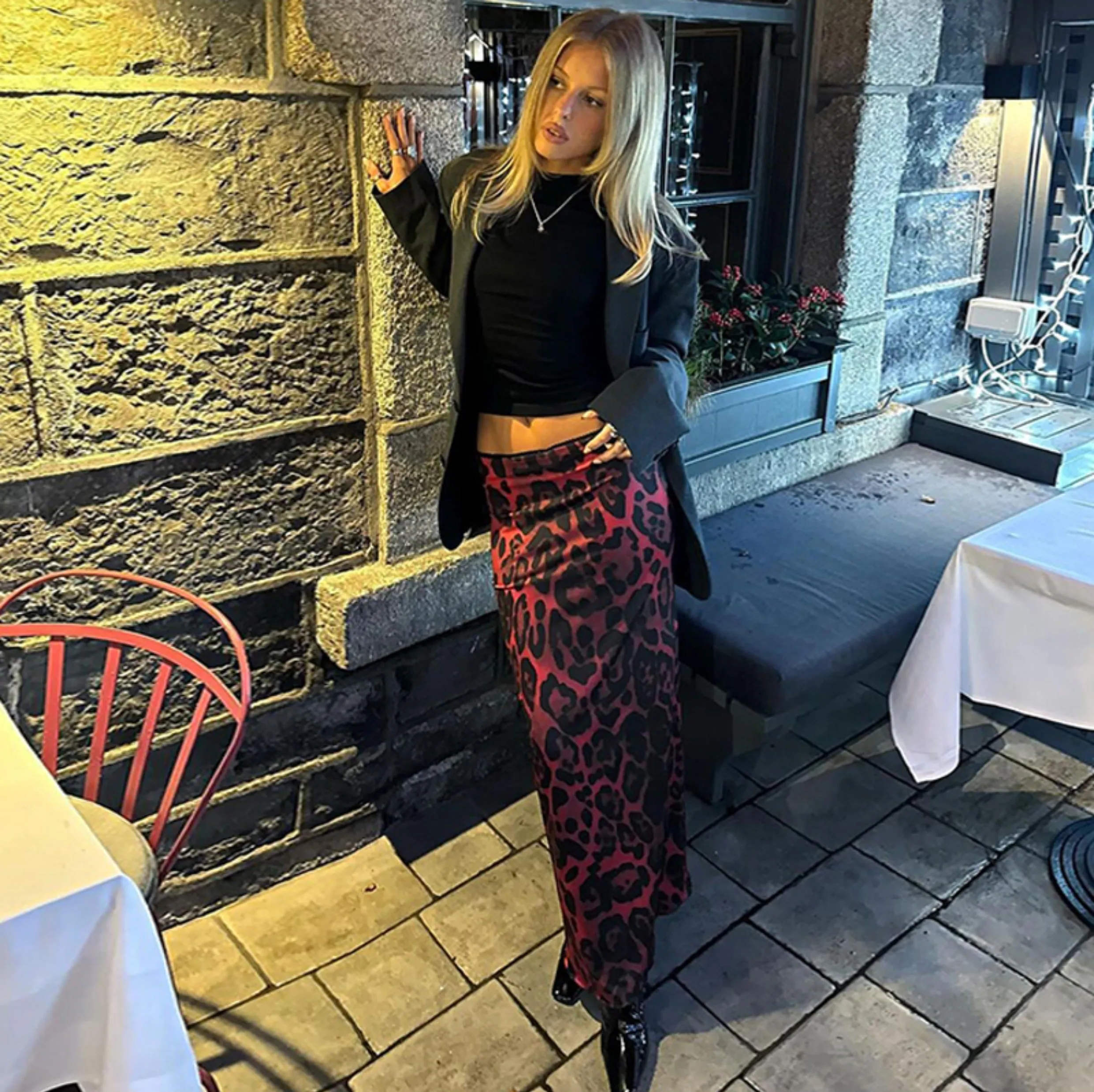 Norma Leopard Maxi Skirt
