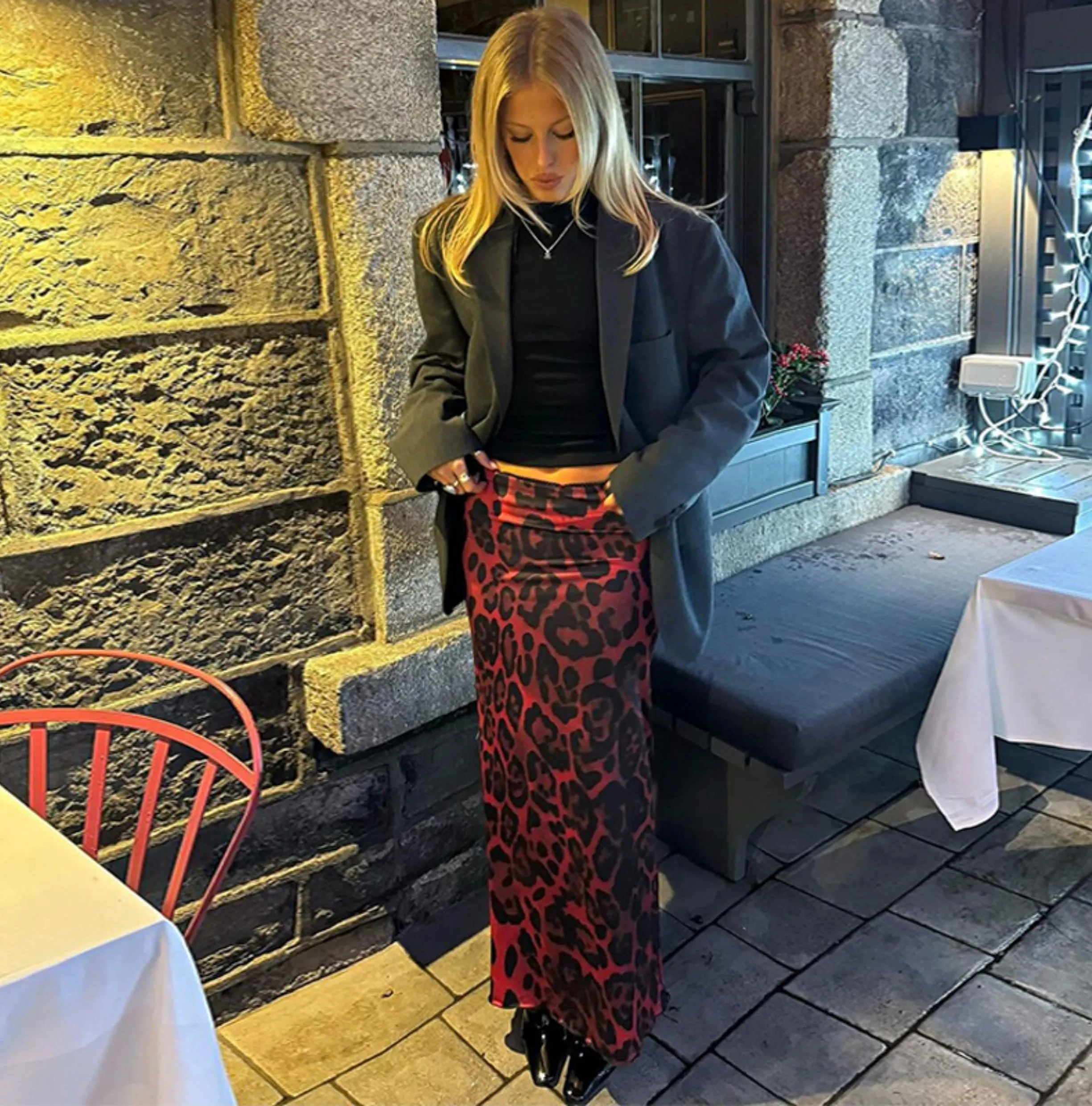 Norma Leopard Maxi Skirt