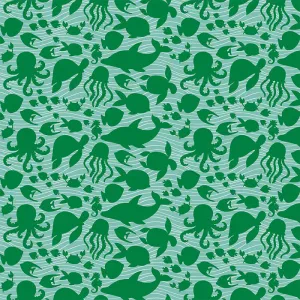 Ocean Outlines - Green