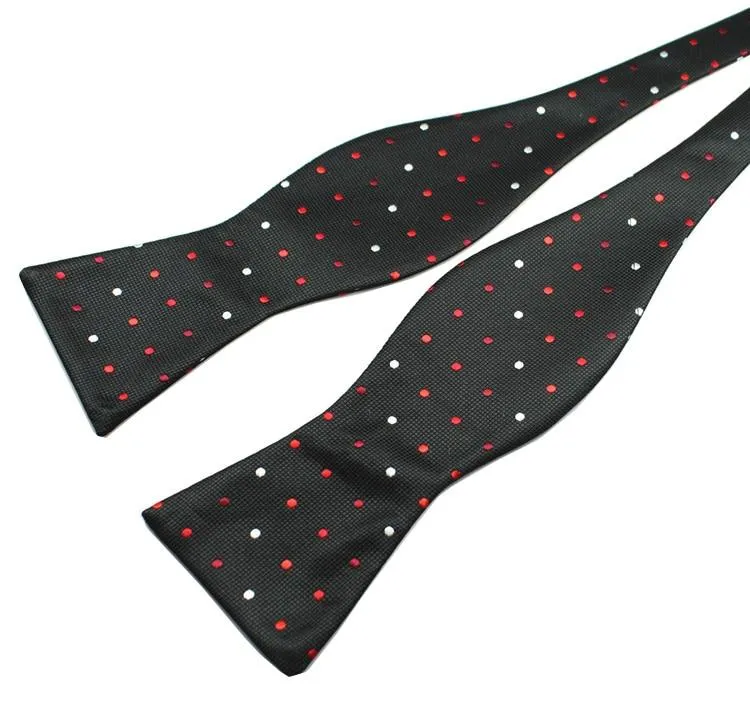 Pin Dot Silk Self-Tie Bow Tie