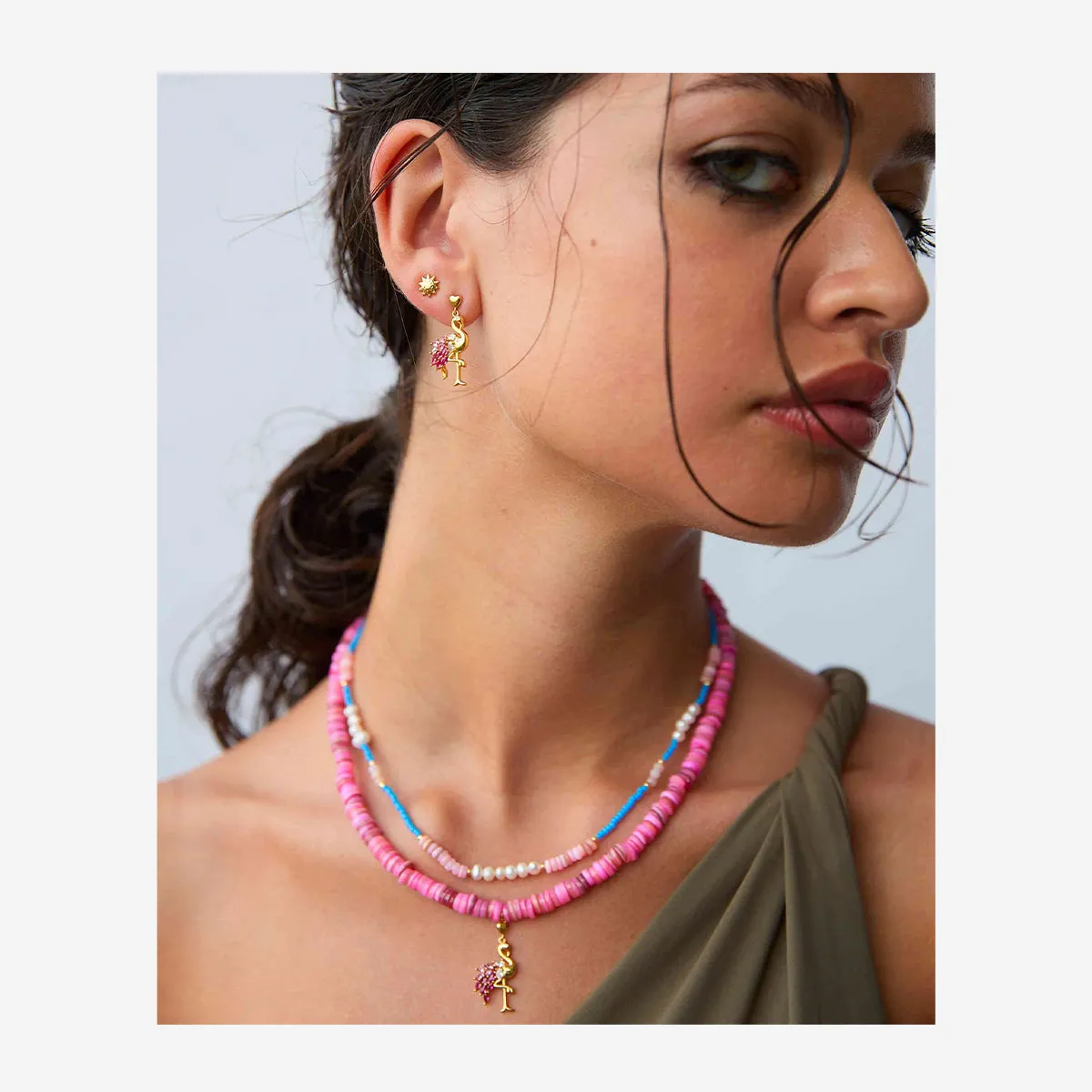 PINK FLAMINGO EARRINGS