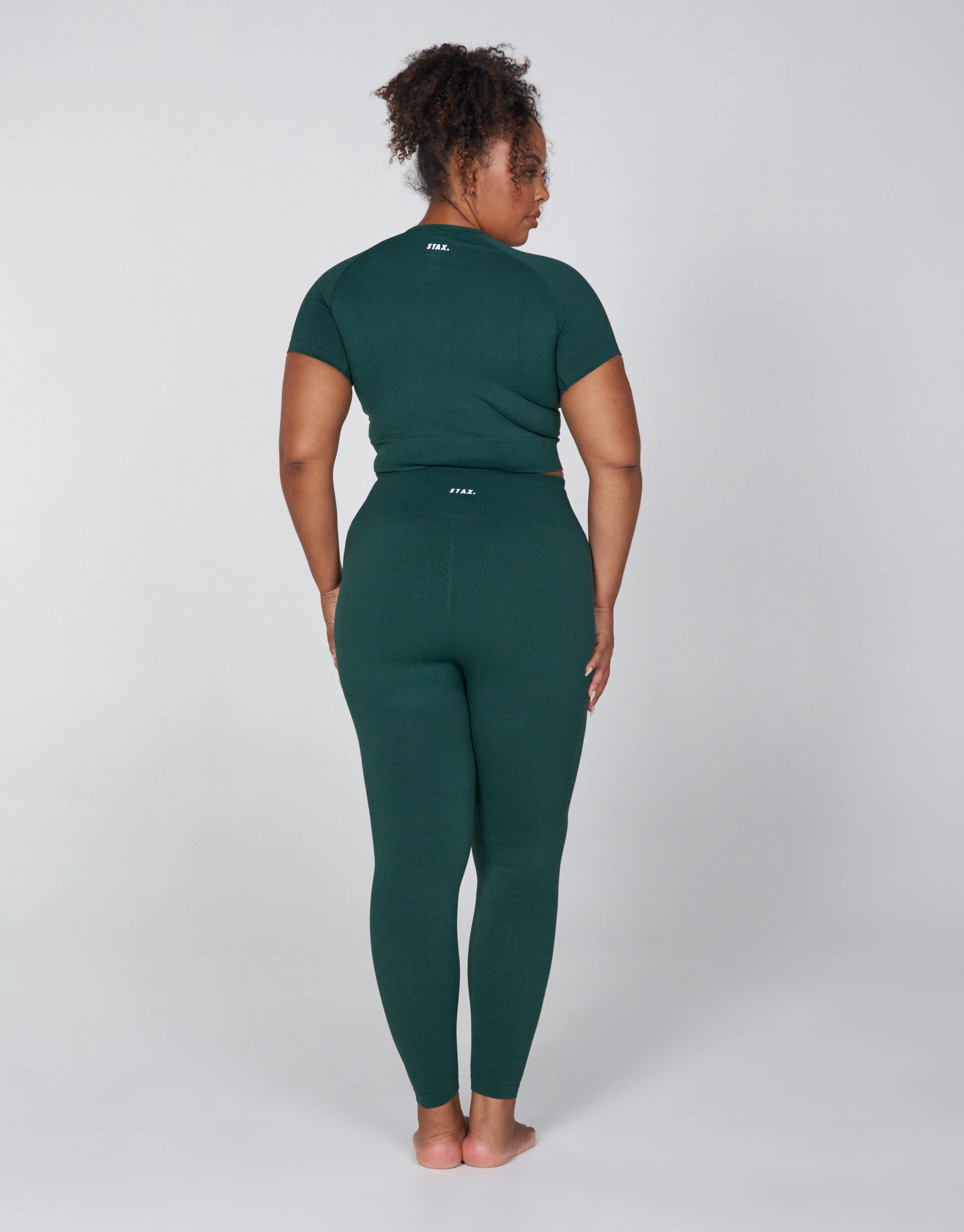 Premium Seamless Favourites Cropped Tee - Pine