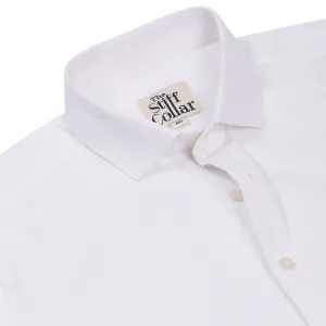 Premium White Herringbone Giza Cotton Regular Fit Shirt