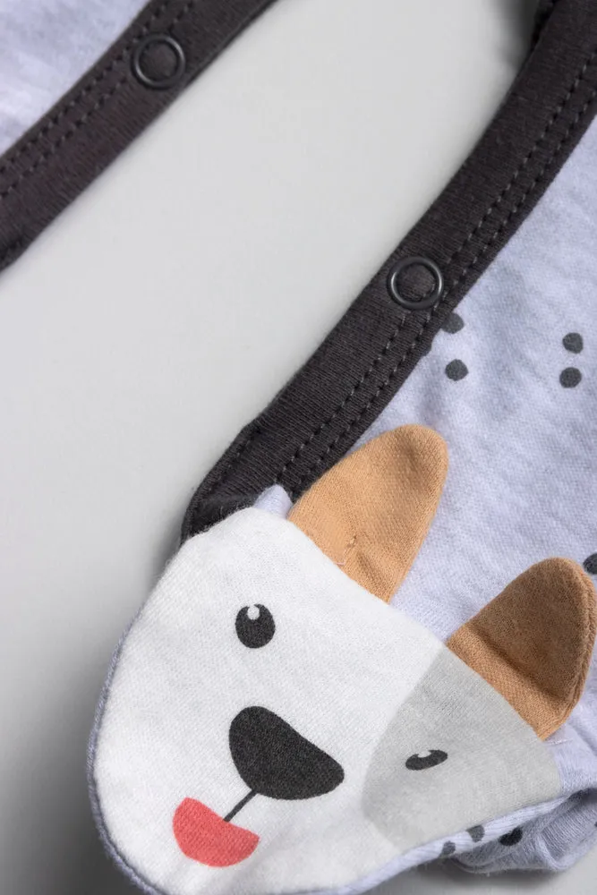 Puppy Babygrow Grey