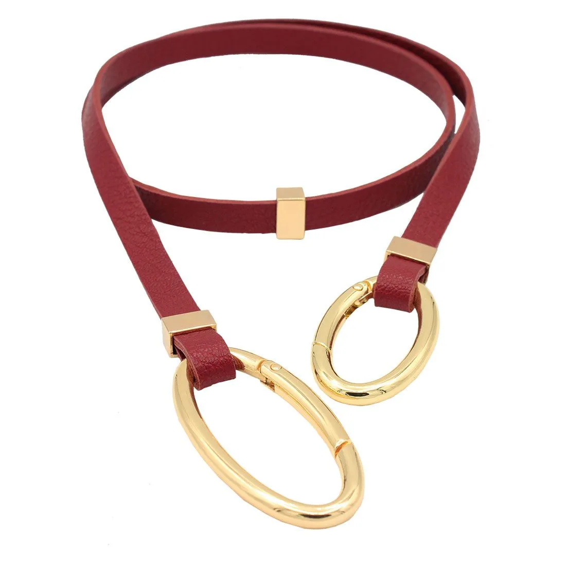 Red Wine Avril Edge Strand - Gold