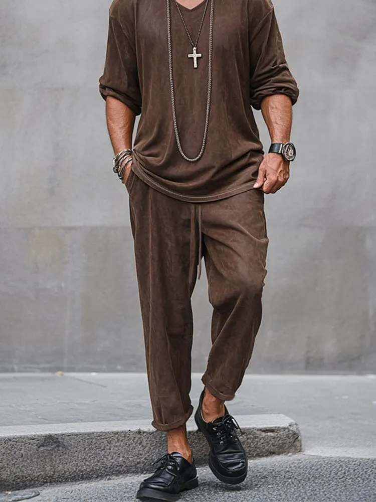 Refined Comfort Suede 2-Piece Set