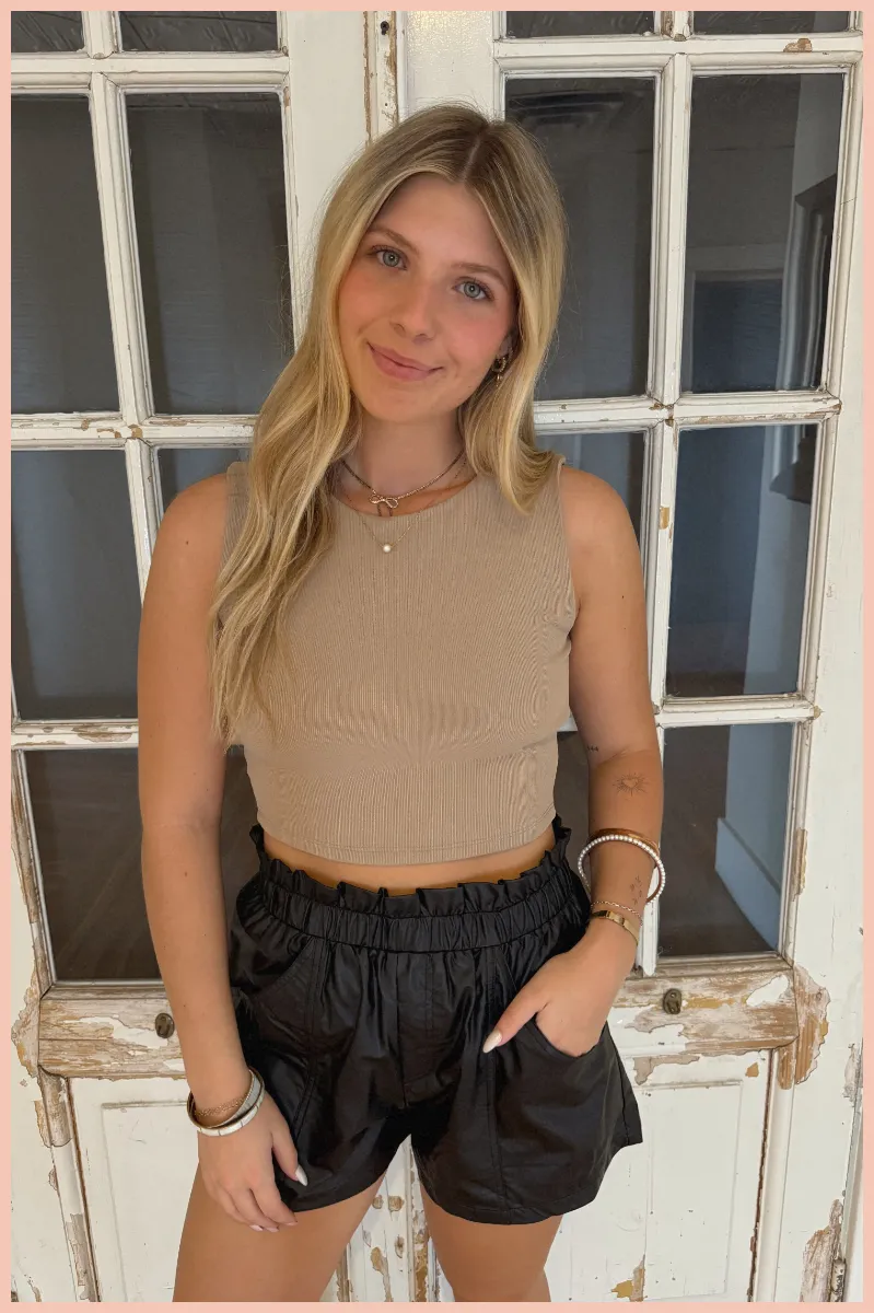 Reversible Knit Crop Top
