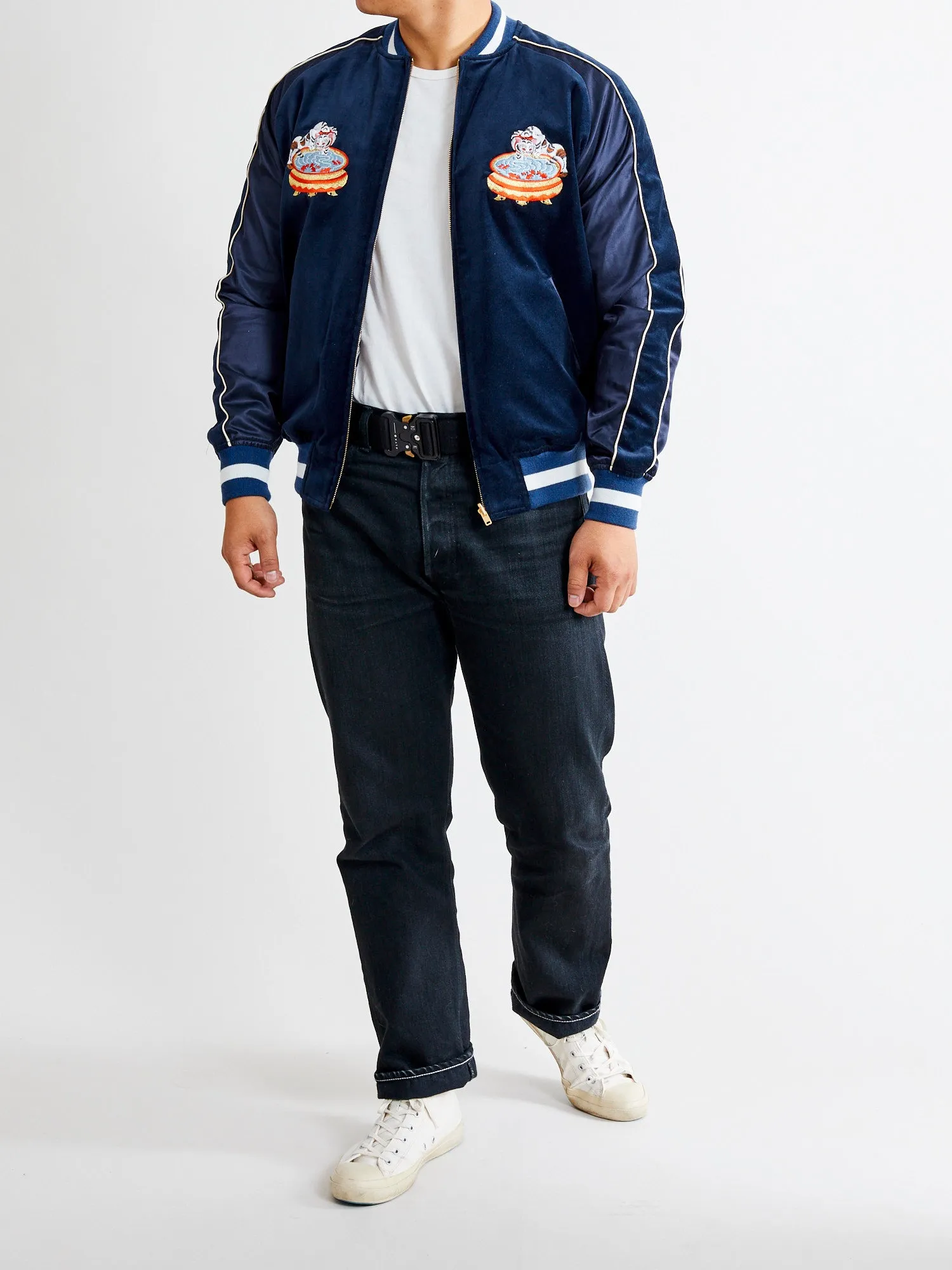 Reversible Souvenir Jacket in Navy