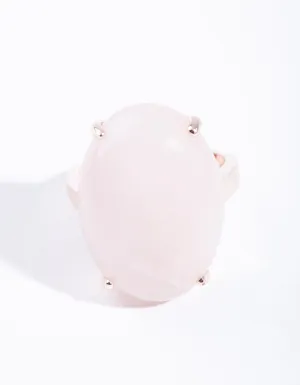 Rose Gold Semi Precious Oval Ring