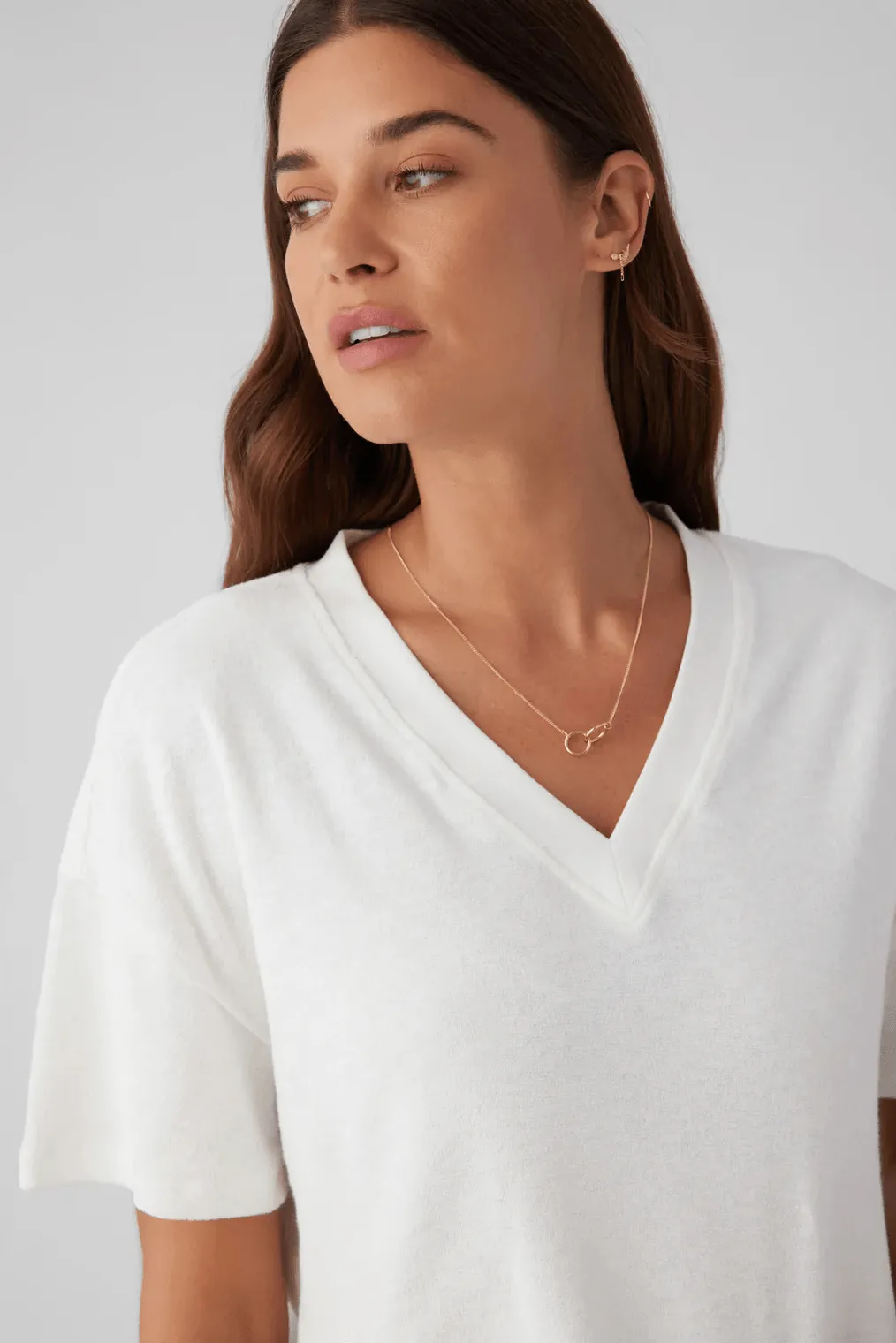 Sol Angeles Terry Raw V Pullover