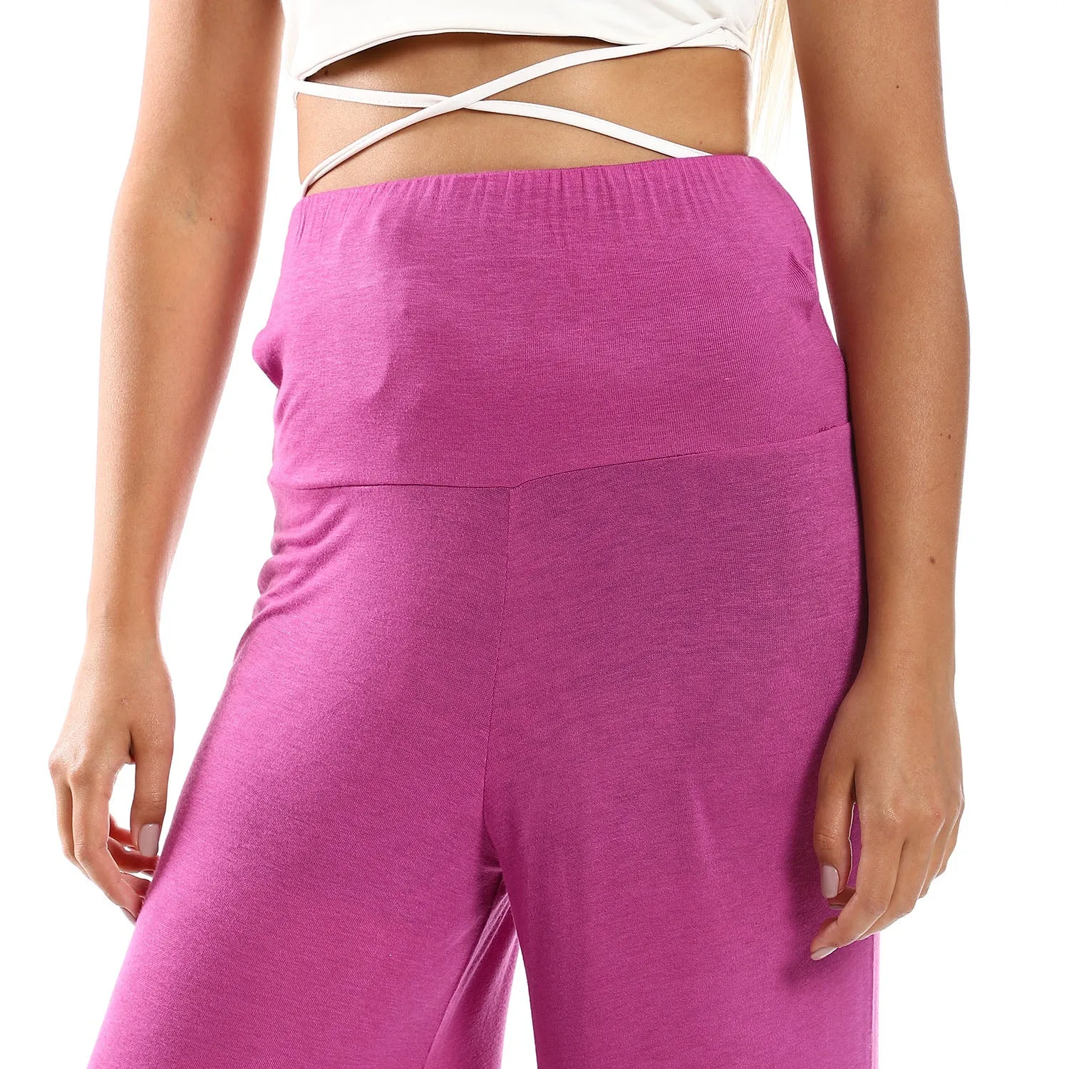 Solid Pattern Flare Fit Pants - Kady