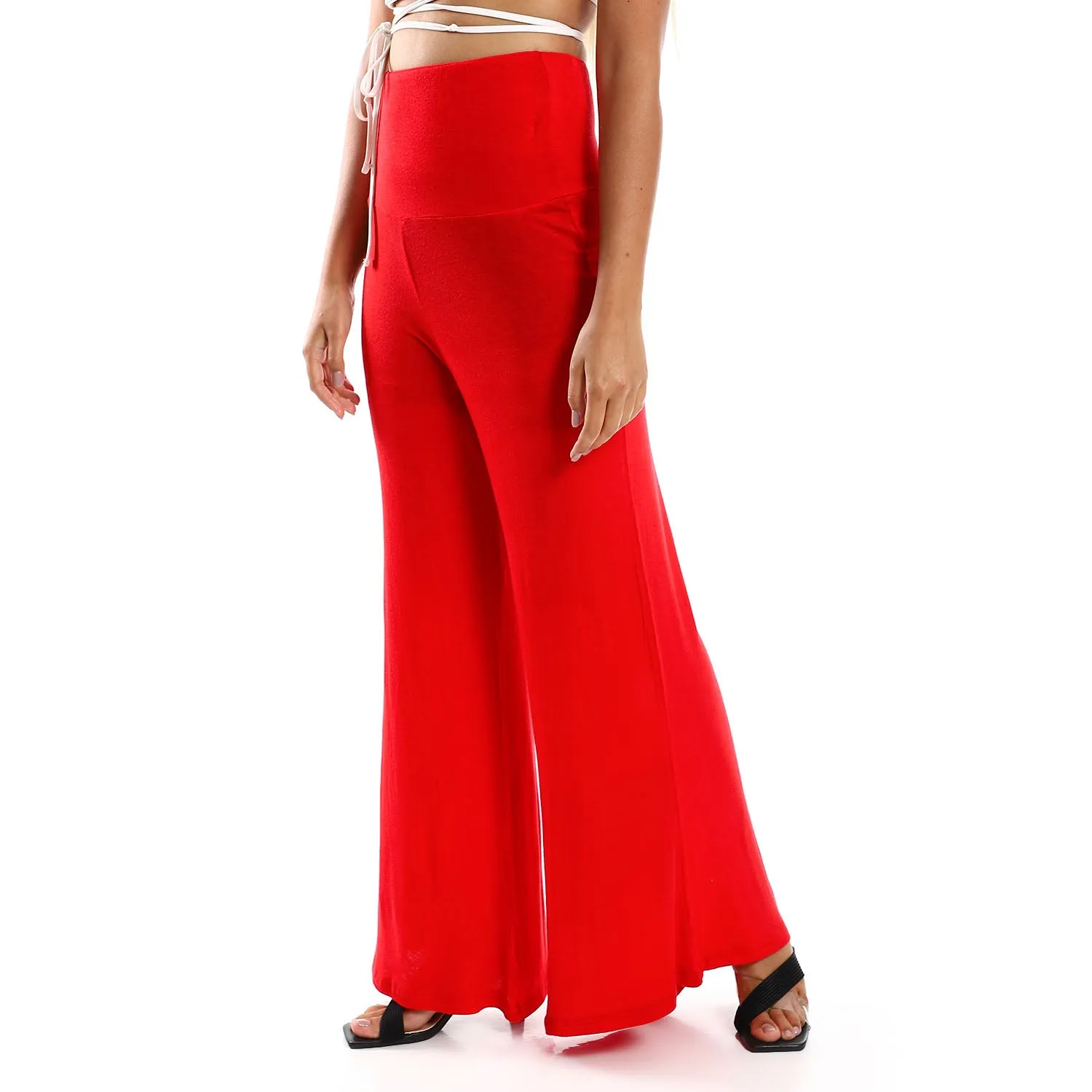 Solid Pattern Flare Fit Pants - Kady