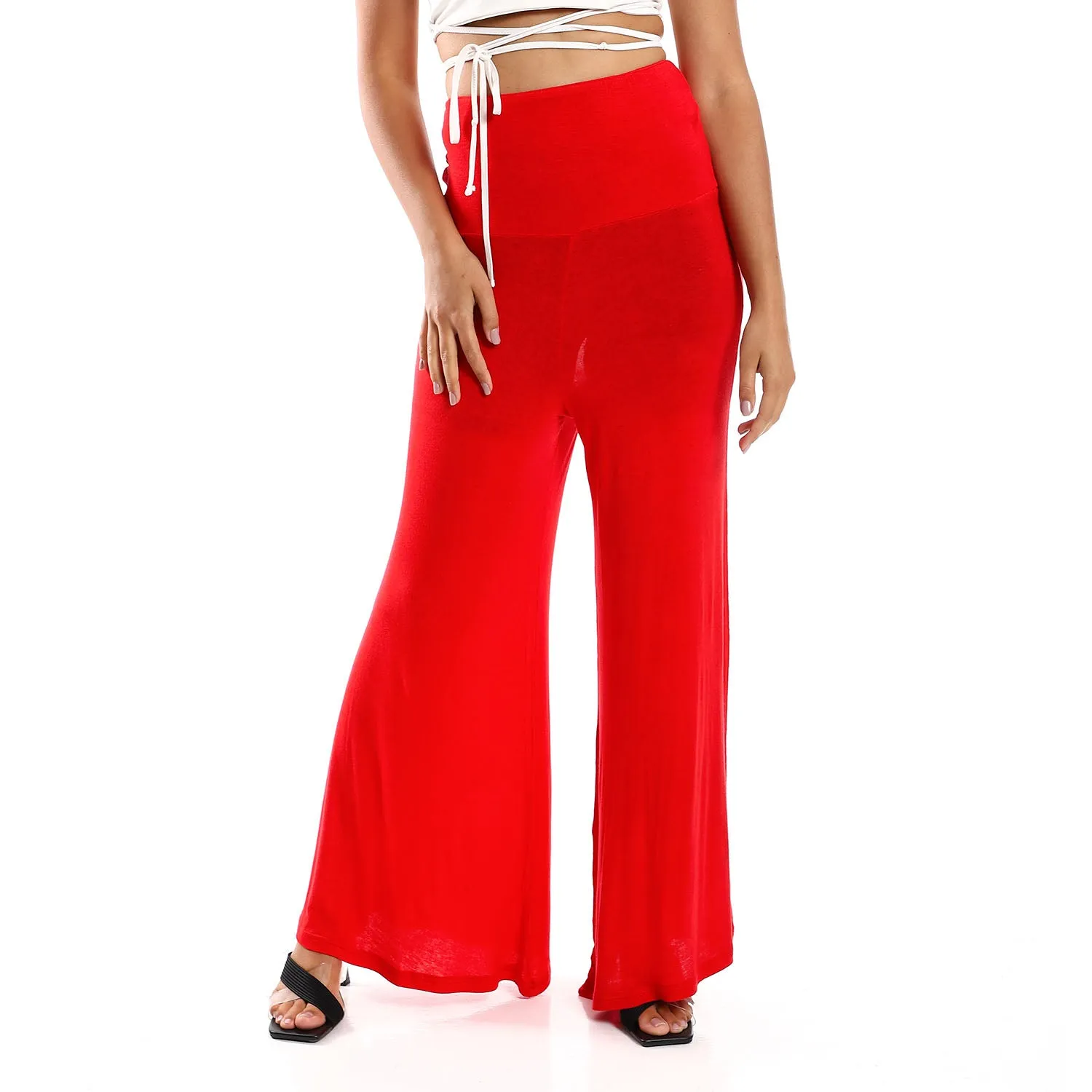 Solid Pattern Flare Fit Pants - Kady