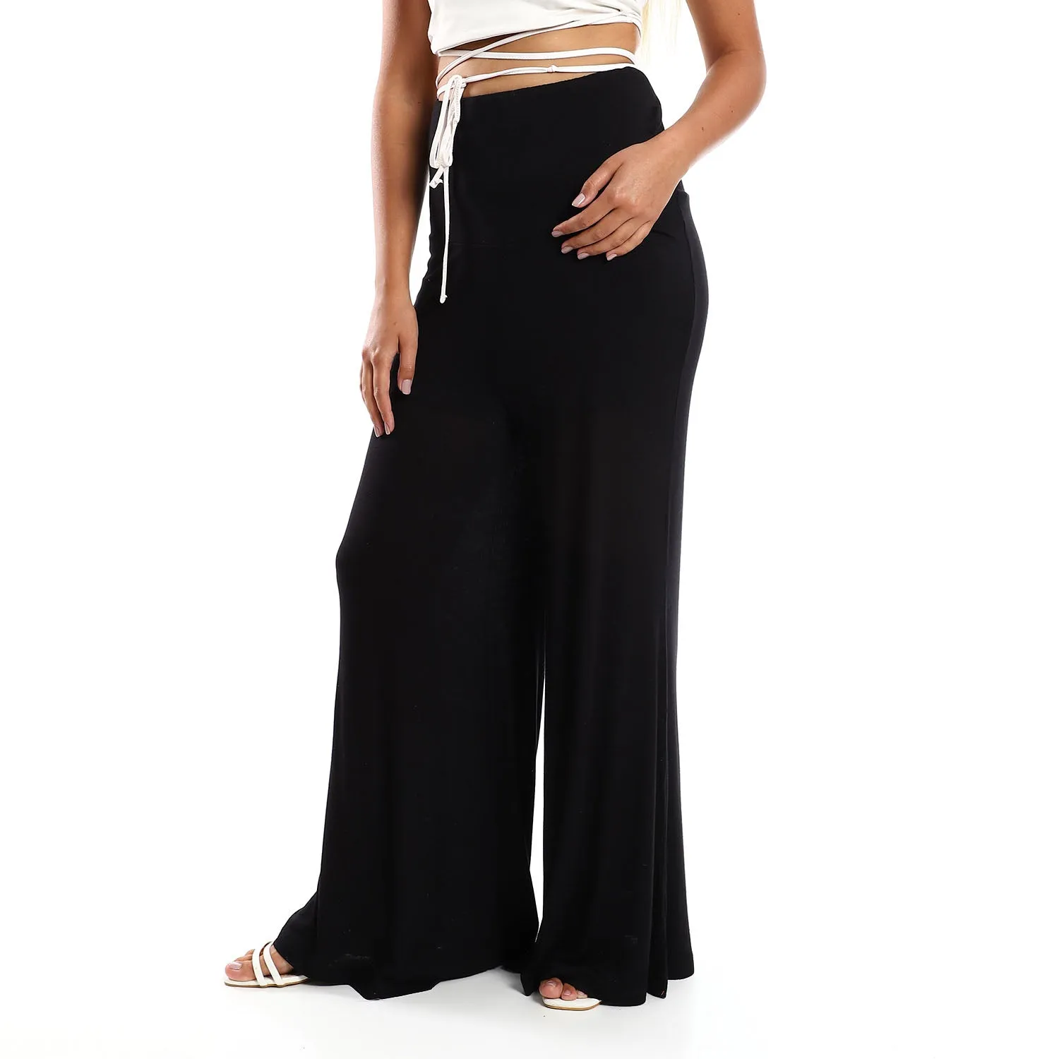 Solid Pattern Flare Fit Pants - Kady