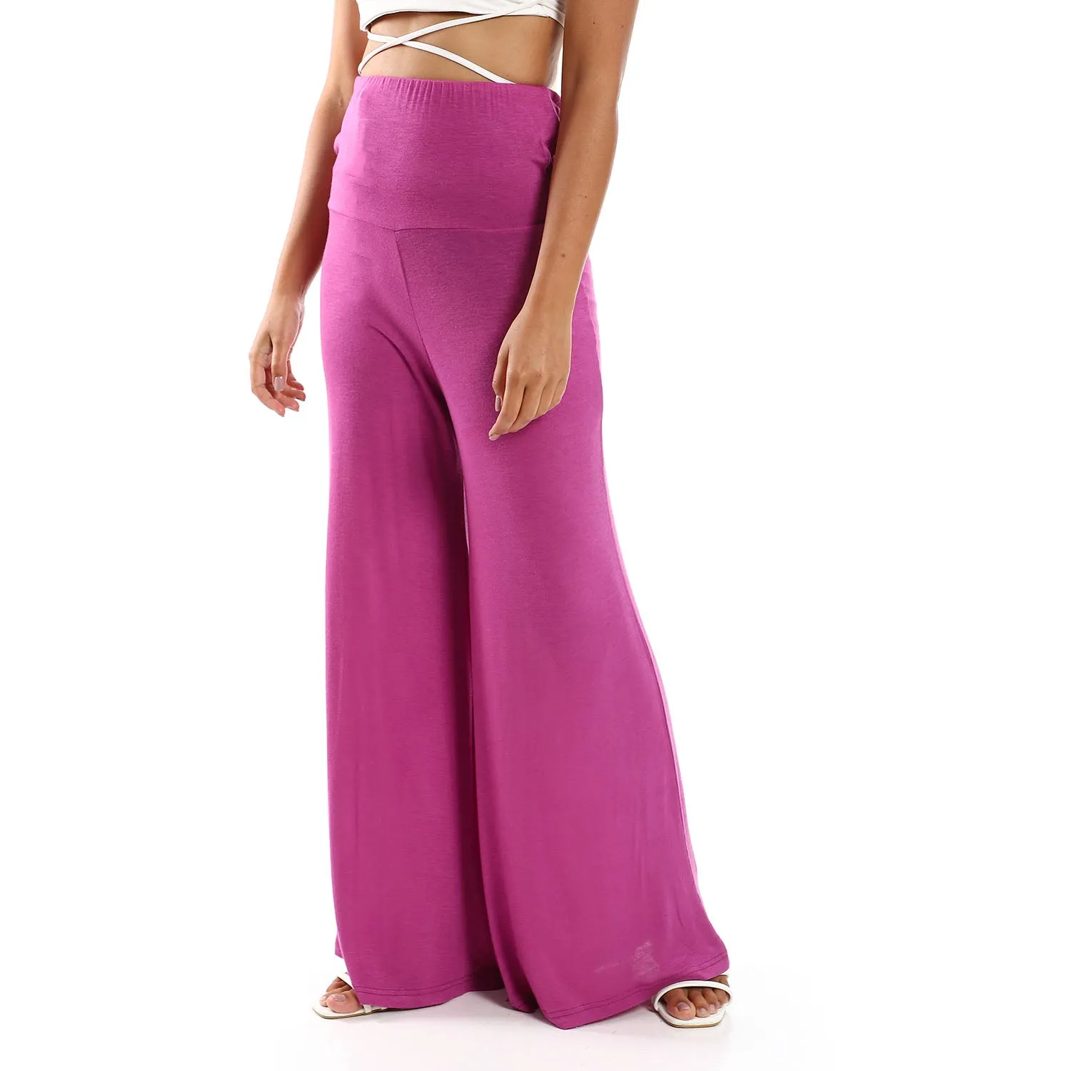 Solid Pattern Flare Fit Pants - Kady