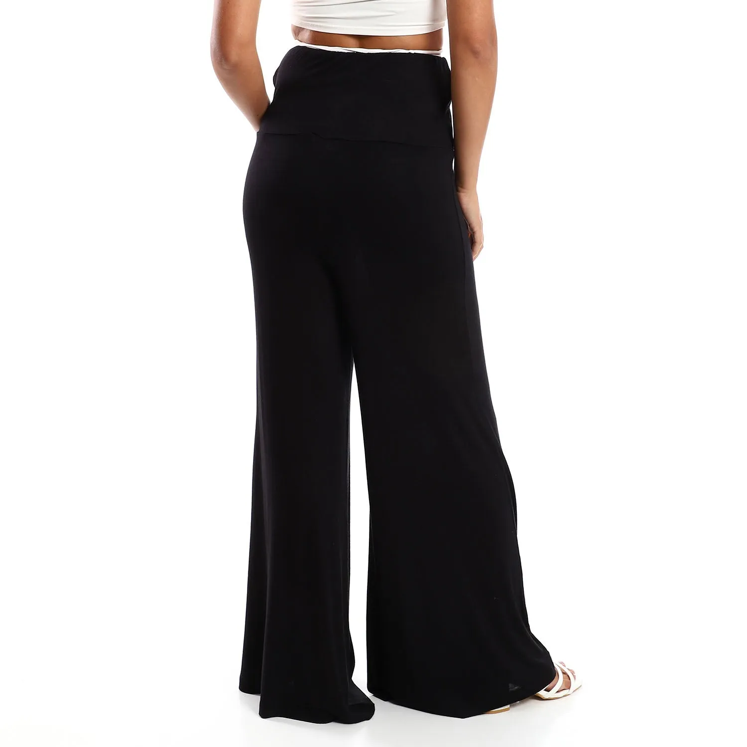 Solid Pattern Flare Fit Pants - Kady