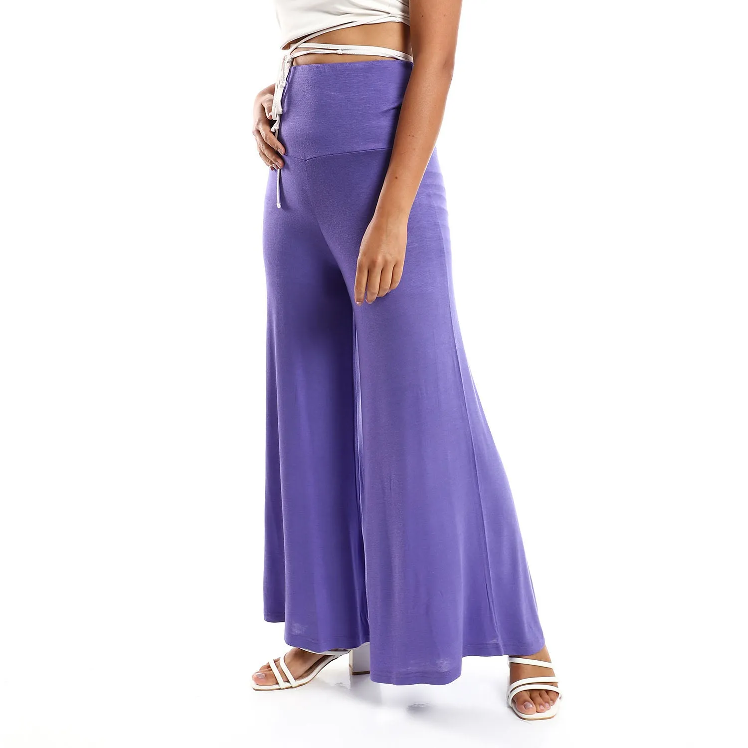 Solid Pattern Flare Fit Pants - Kady