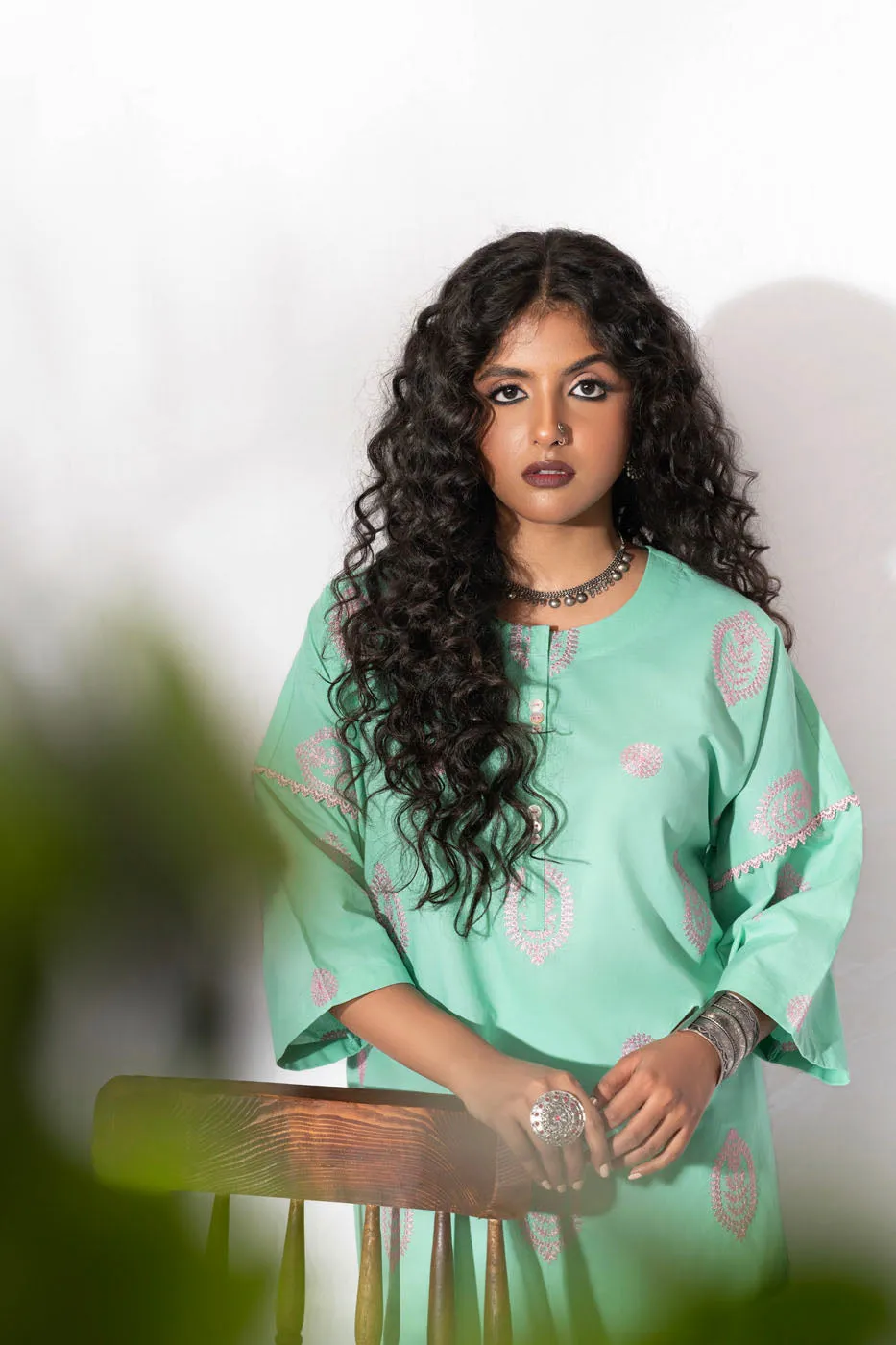 Stitched - 2 Pc Chikankari Outfit