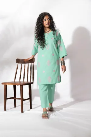 Stitched - 2 Pc Chikankari Outfit