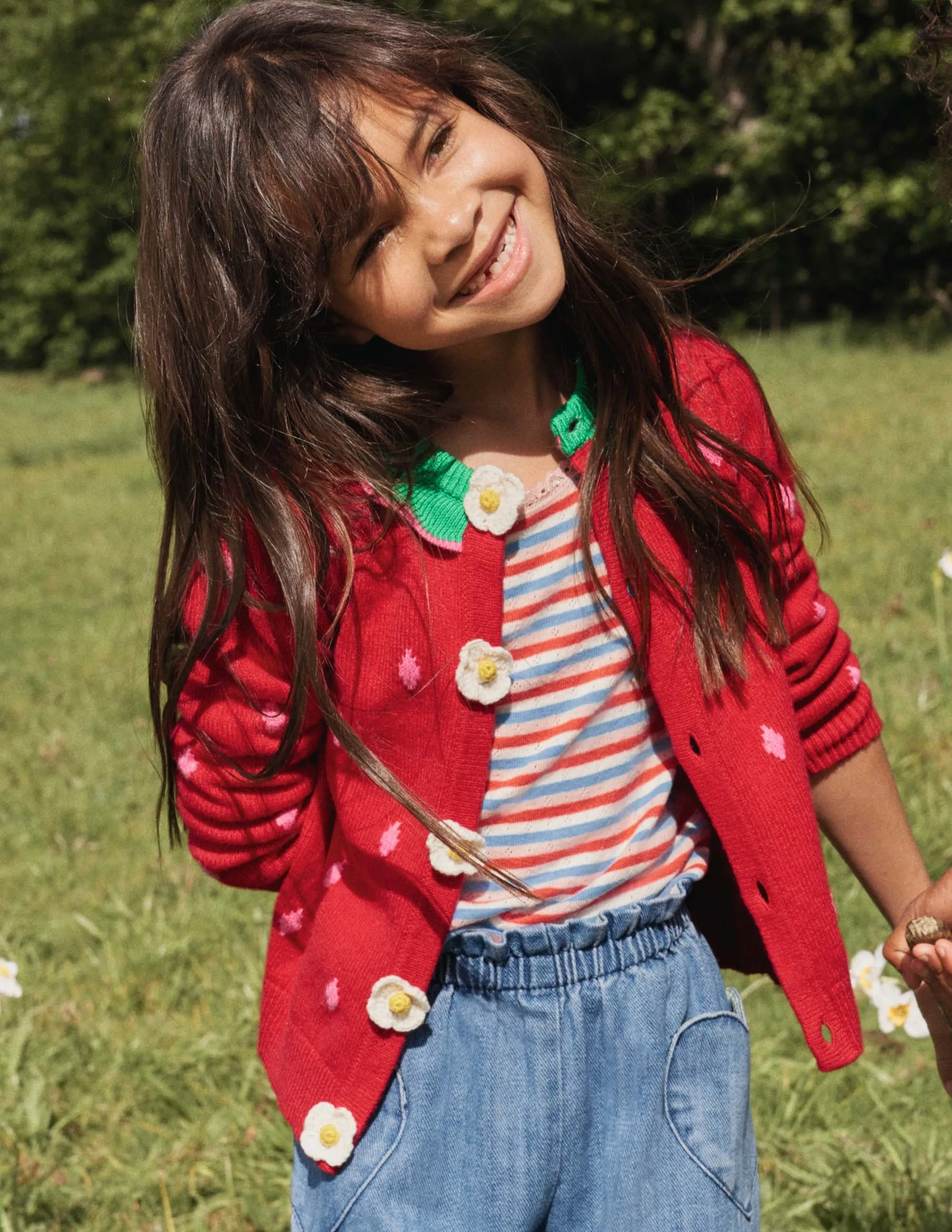 Strawberry Applique Cardigan-Summer Poppy Strawberry