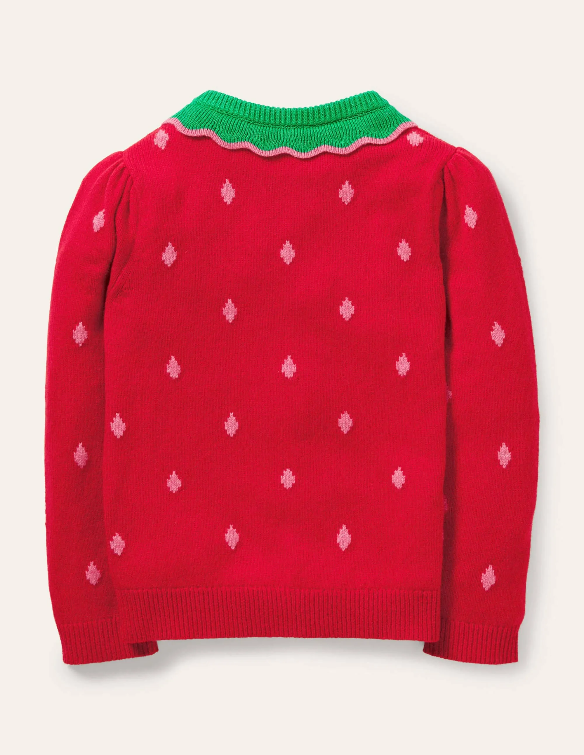 Strawberry Applique Cardigan-Summer Poppy Strawberry