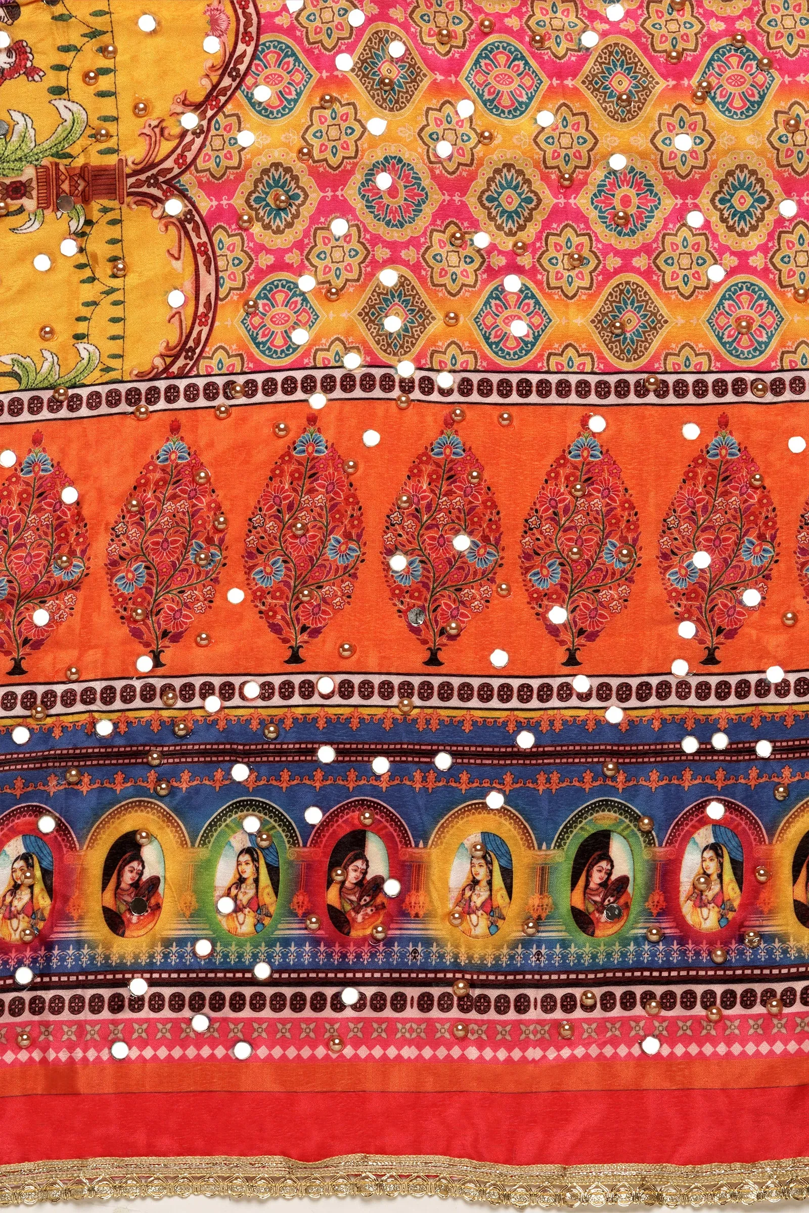 Teejh Meherbaan Embellished Printed Dupatta